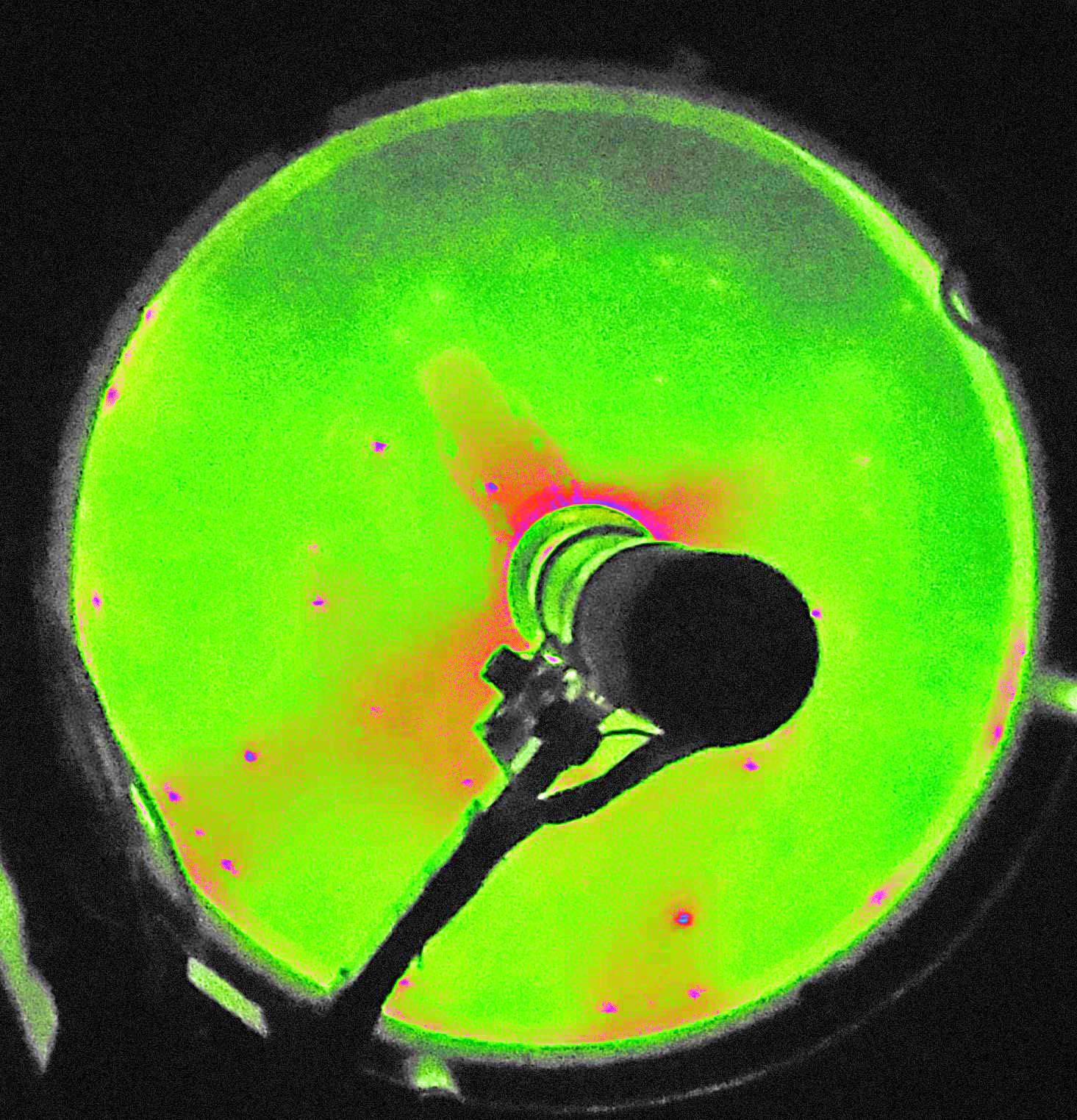 Low-energy electron diffraction (LEED) pattern